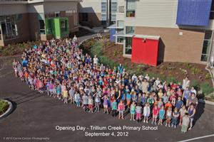TCPS First Day staff and students 